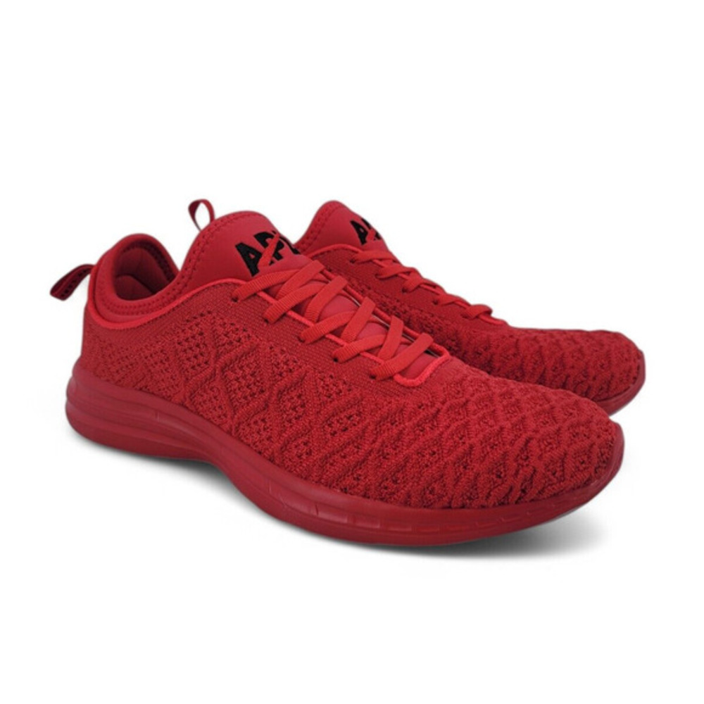 APL TechLoom Phantom Mens 9.5 Red Knit Running Shoes Athletic Sneakers NEW
